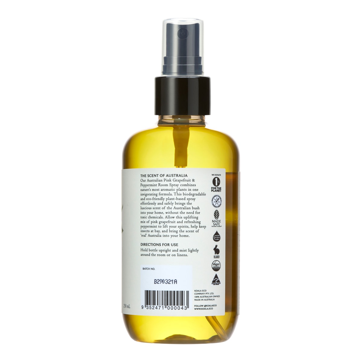 Koala Eco Room Spray Pink Grapefruit & Peppermint 250Ml