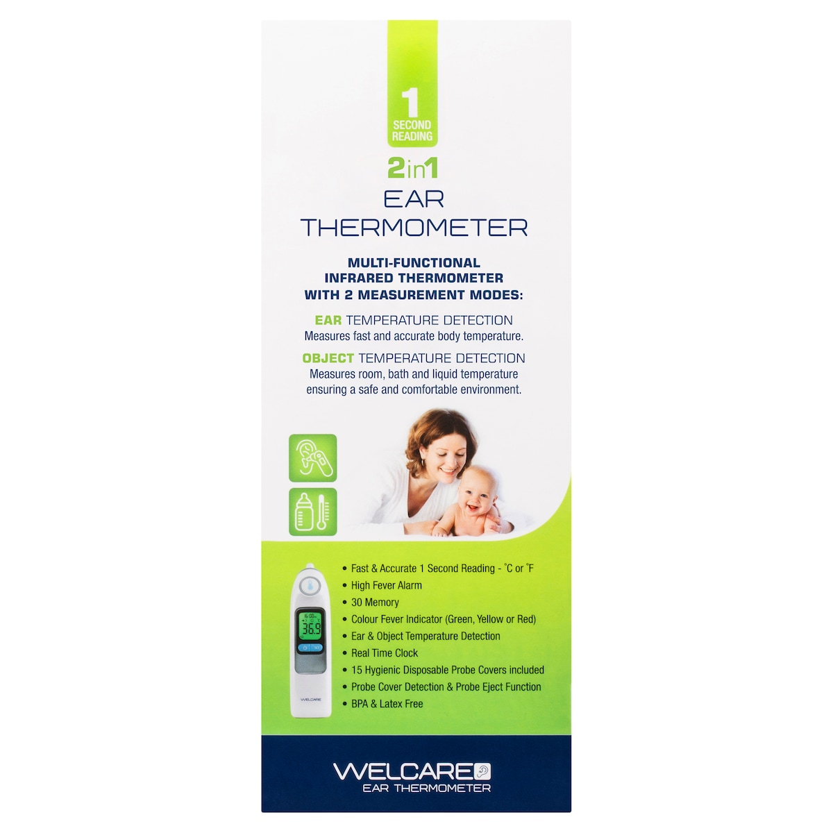 Welcare 2 In 1 Ear Thermometer