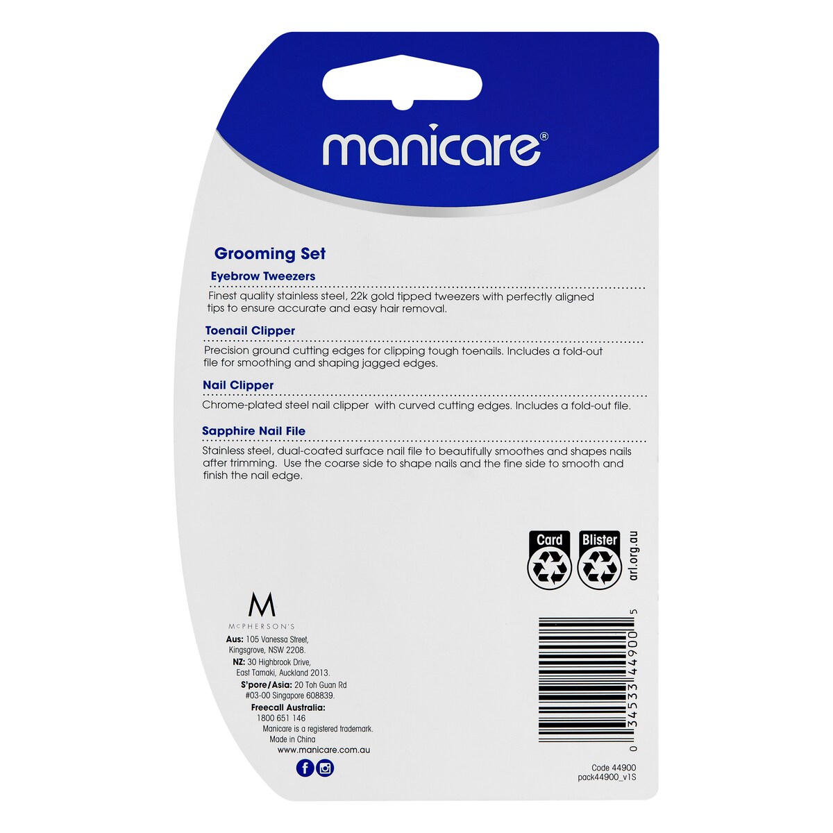 Manicare Nail Grooming Set 4 Peces