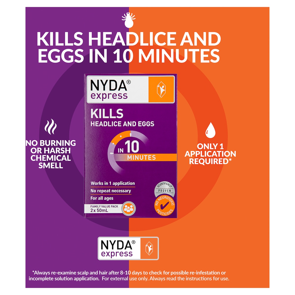 Nyda Express Head Lice Treatment 2 X 50Ml