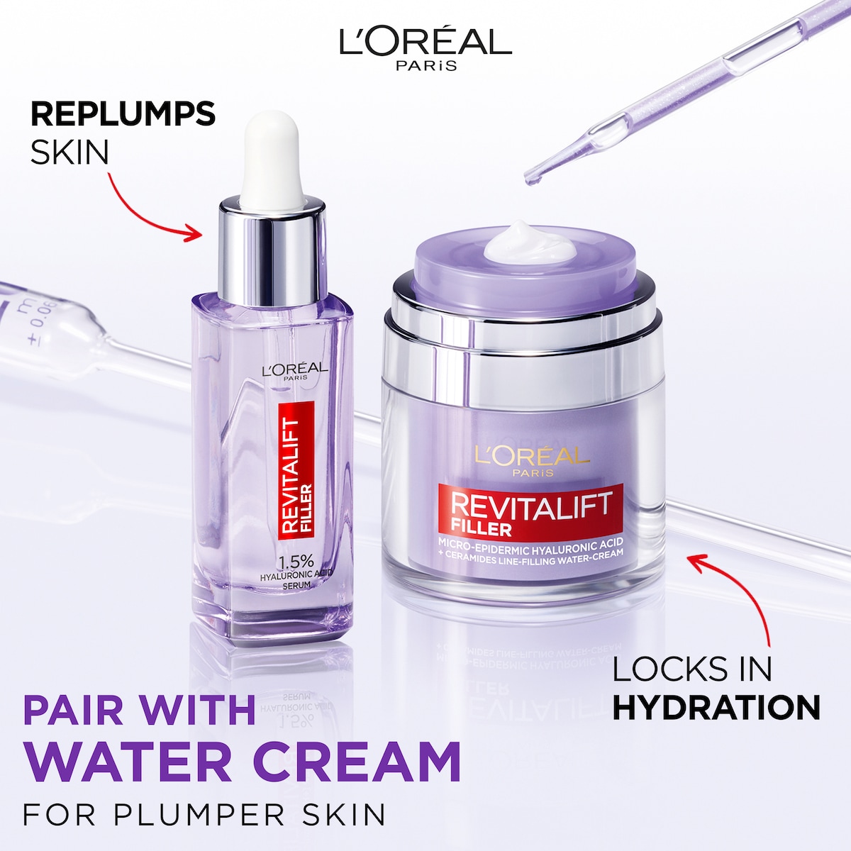 L'Oreal Revitalift Filler + Hyaluronic Acid 1.5% Serum 30Ml