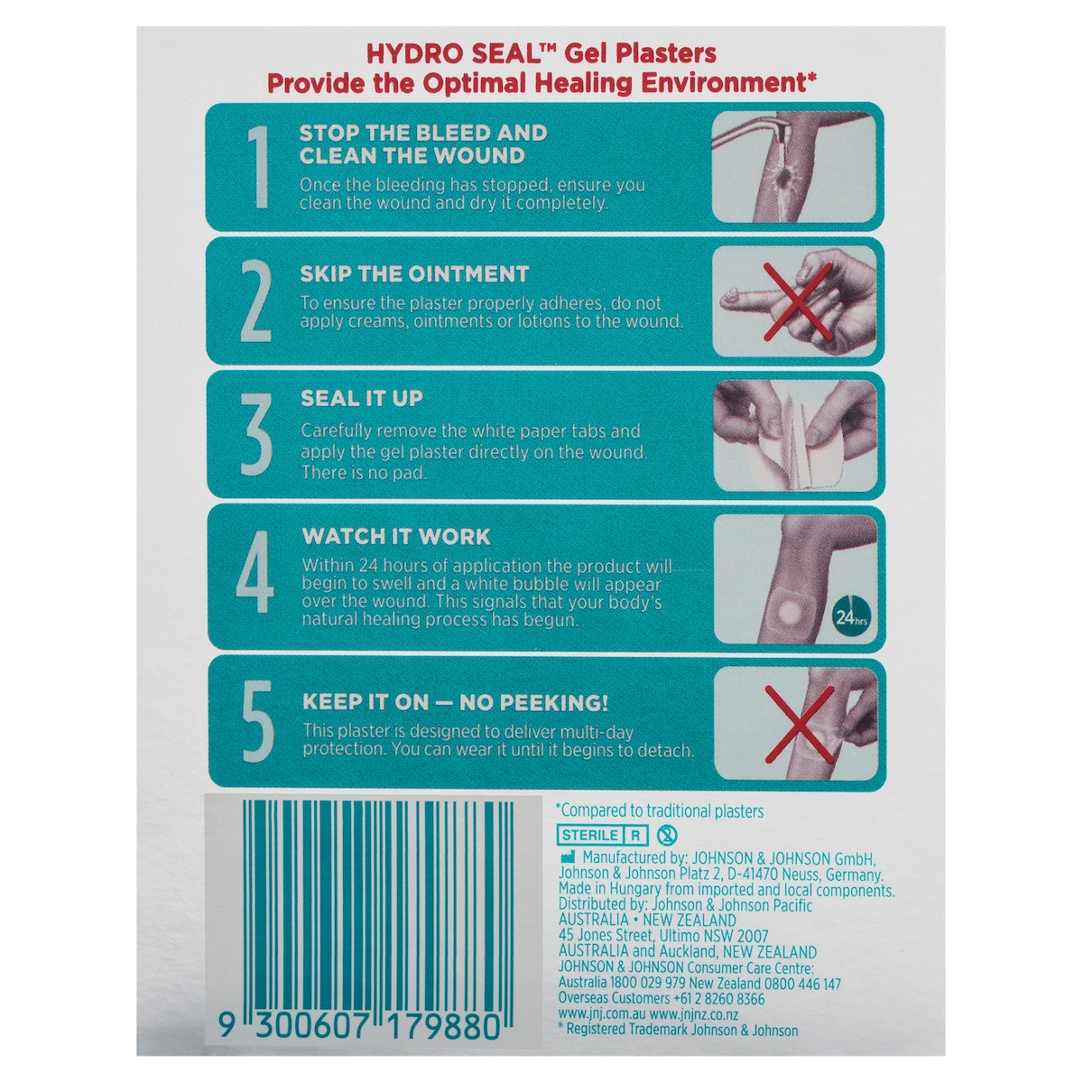 Band-Aid Advanced Hydro Seal Jumbo 3 Gel Plasters