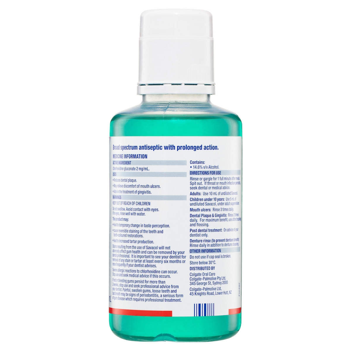 Savacol Antiseptic Mouth & Throat Rinse Mint 300Ml