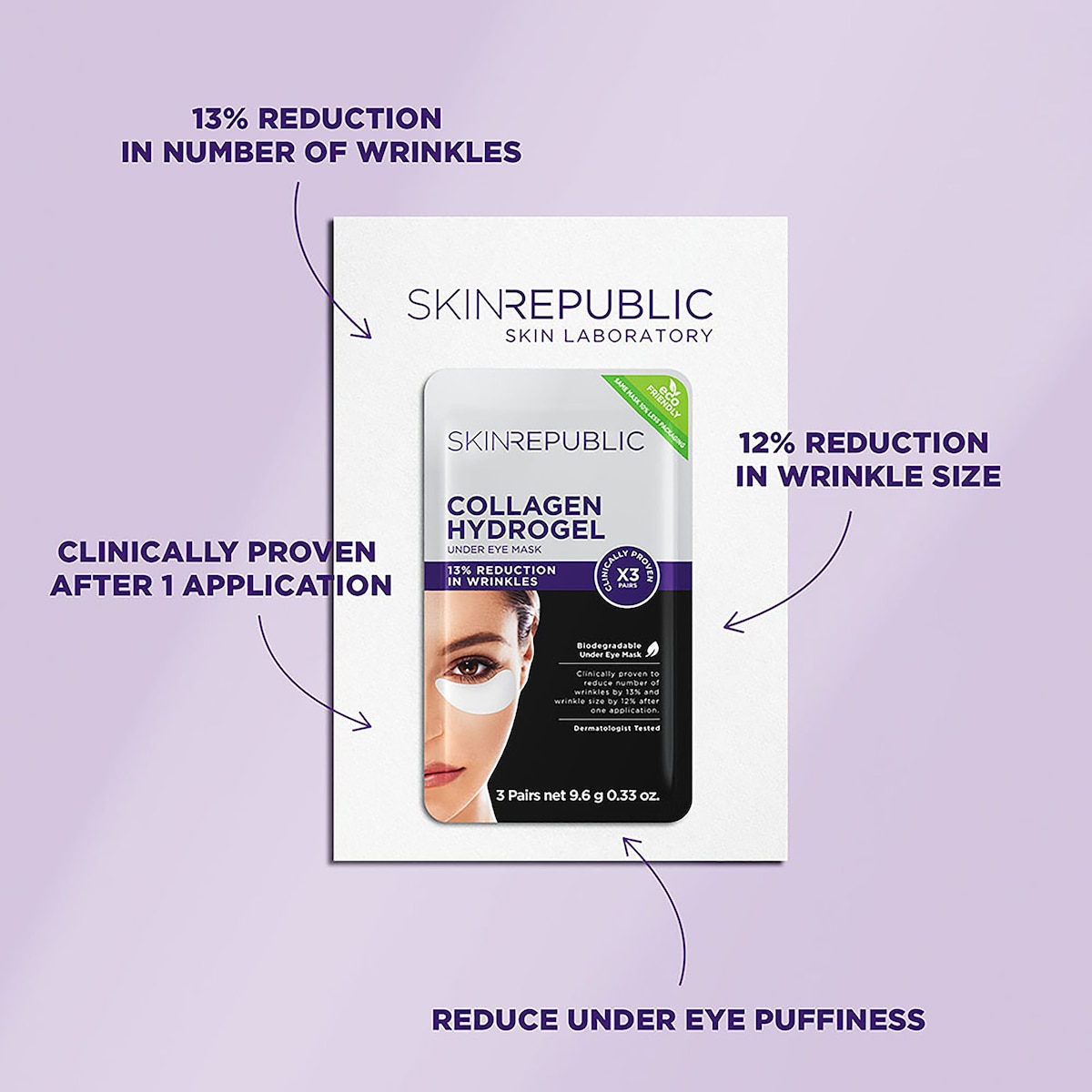 Skin Republic Collagen Hydrogel Under Eye Patch (3 Pairs)