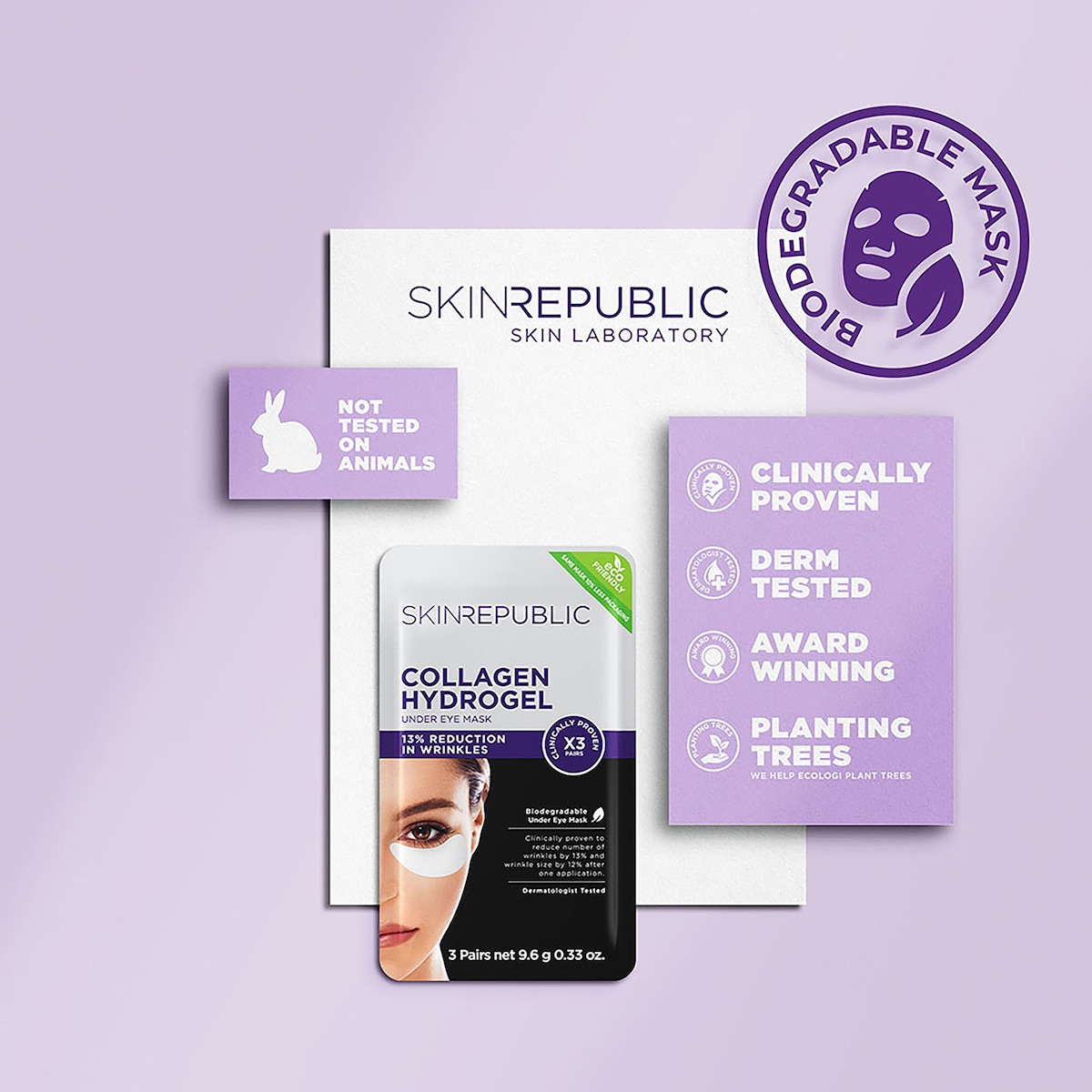 Skin Republic Collagen Hydrogel Under Eye Patch (3 Pairs)