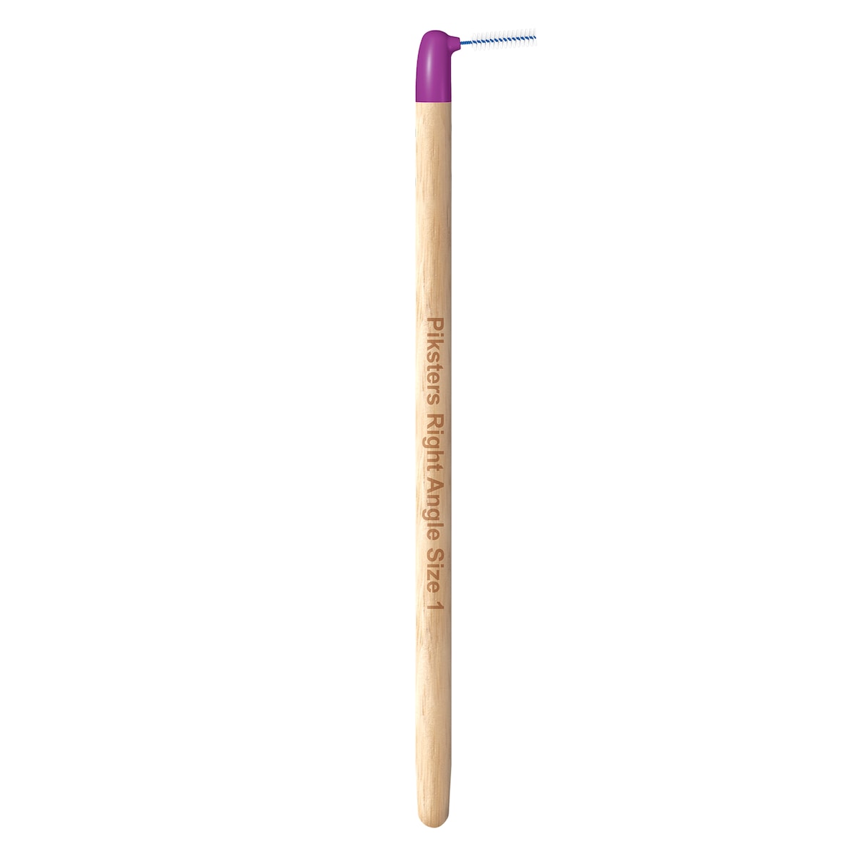 Piksters Bamboo Right Angle Intertendental Brush Size 1 Purple 6 Pack