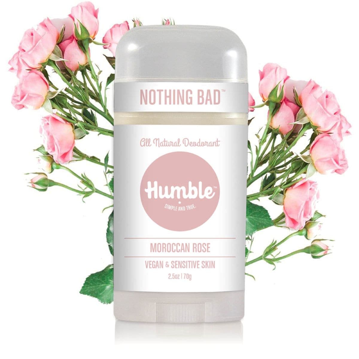 Humble Brands Moroccan Rose Vegan/Sensitive Skin Deodorant 70G