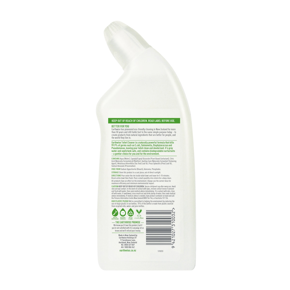 Earthwise Toilet Cleaner Pine & Tea Tree 500Ml