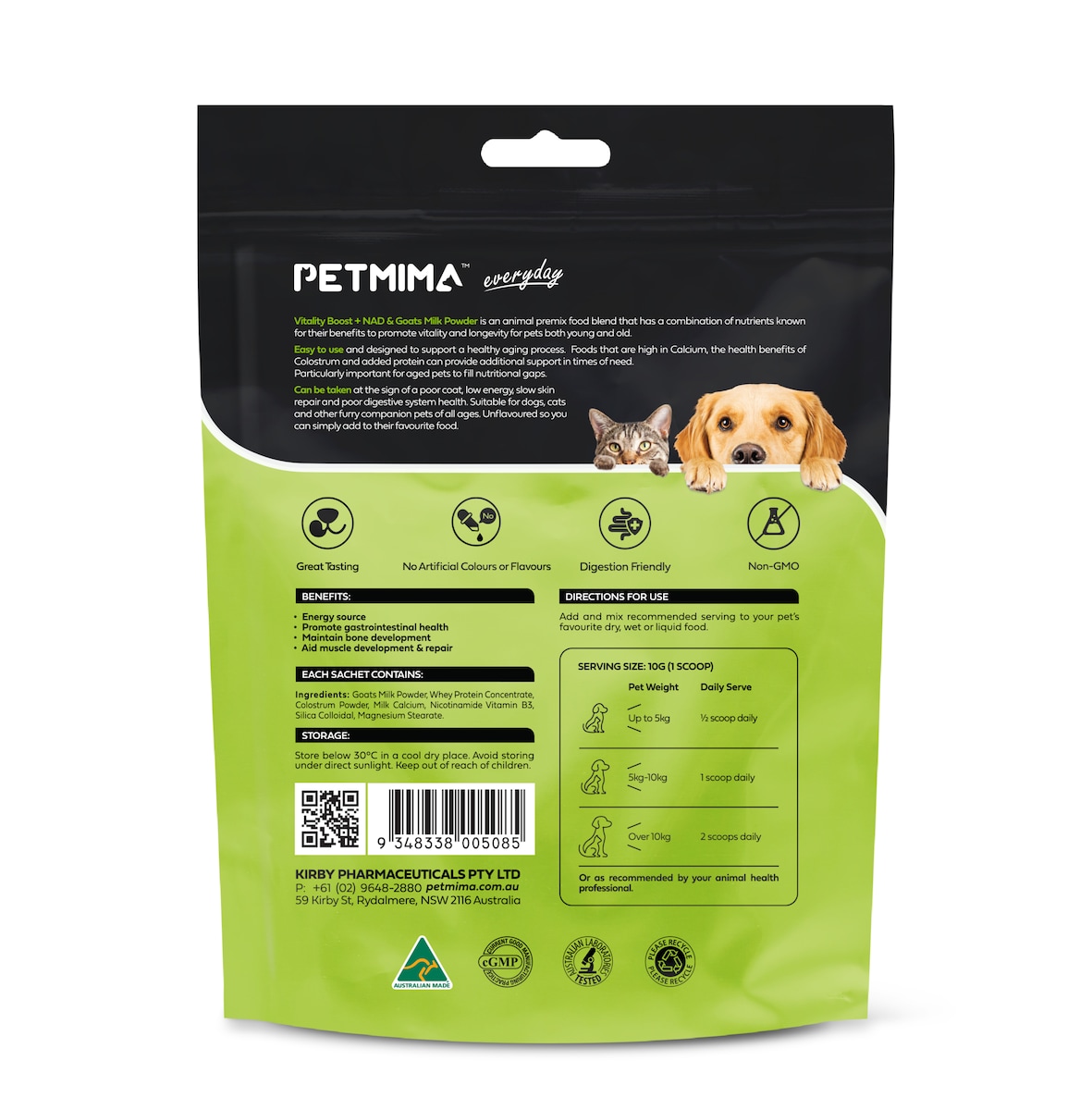 Petmima Vitality Boost + Nad & Goats Milk Powder 250G