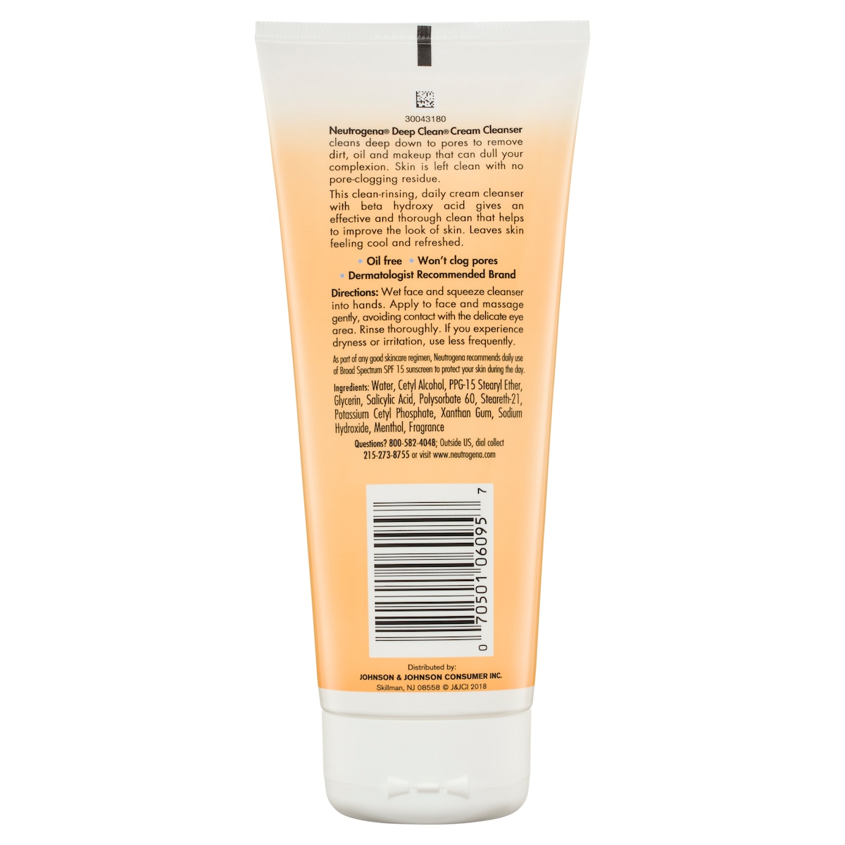 Neutrogena Deep Clean Cream Cleanser Oil-Free 200G