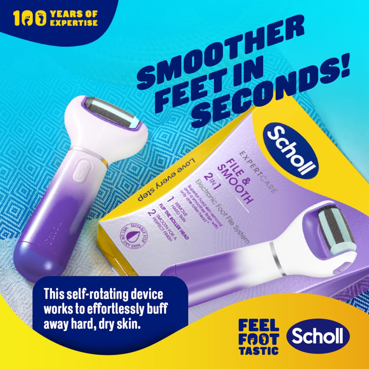 Scholl Expert Care 2 In 1 Electronic Foot File System