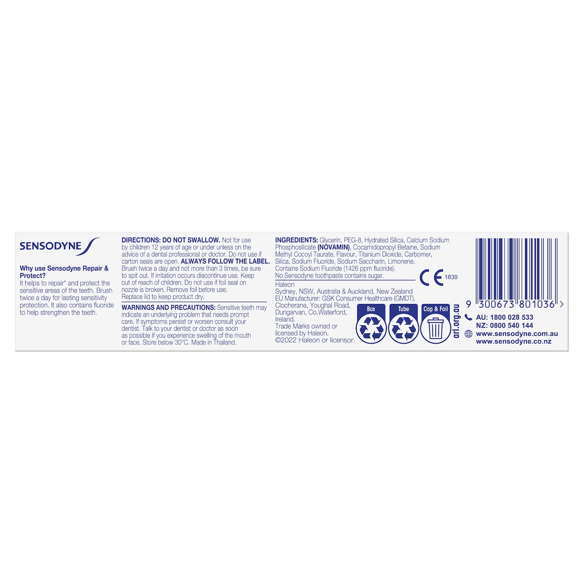 Sensodyne Repair & Protect Toothpaste 100G