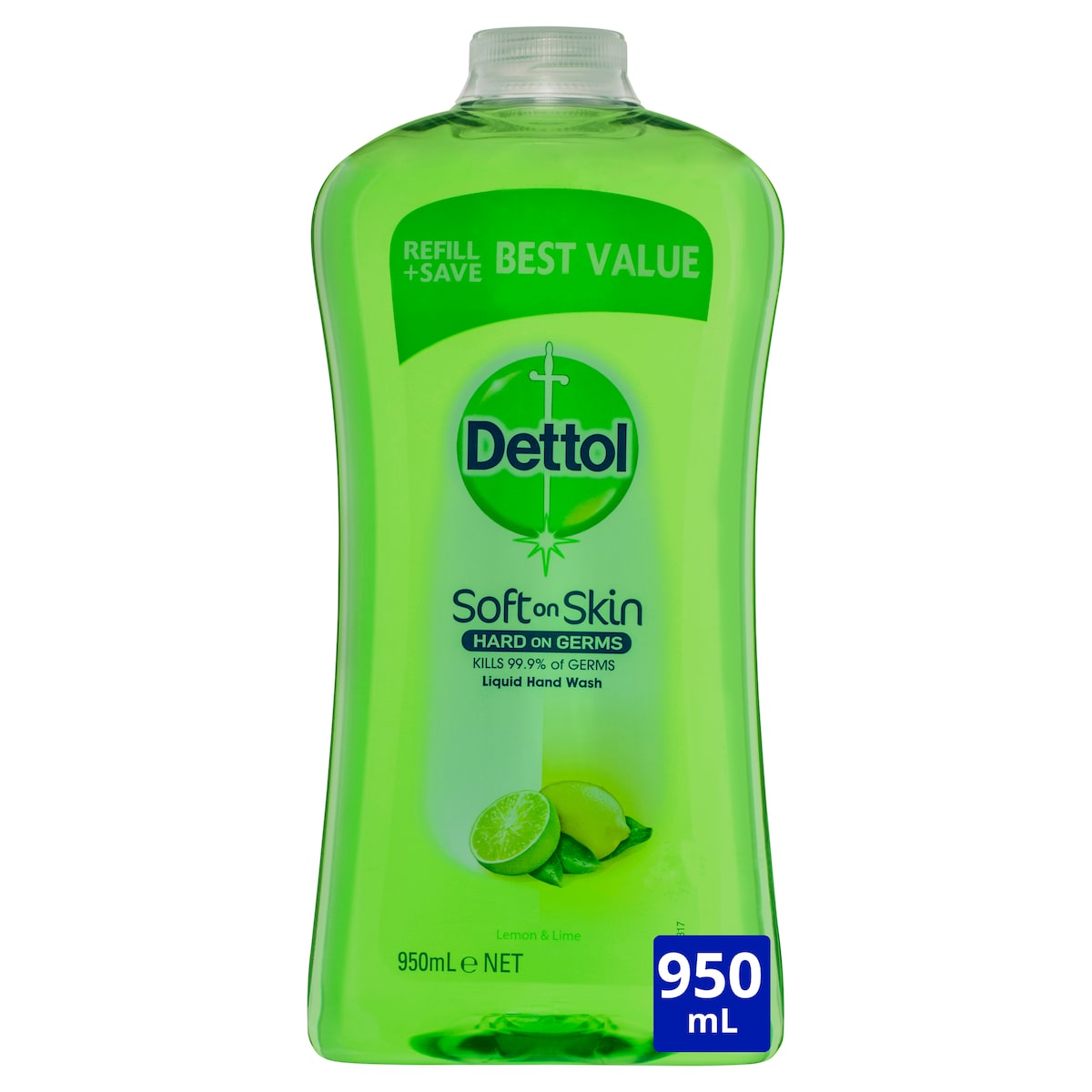 Dettol Liquid Hand Wash Lemon & Lime Refill 950Ml