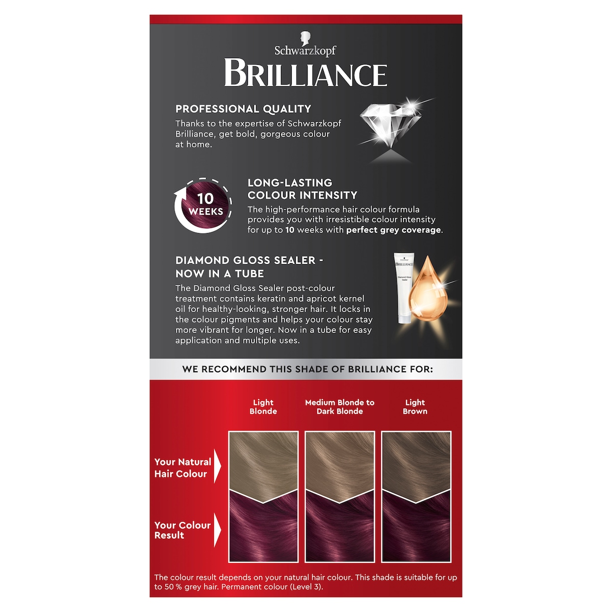 Schwarzkopf Brilliance Permanent Hair Colour 23 Burgundy Chic