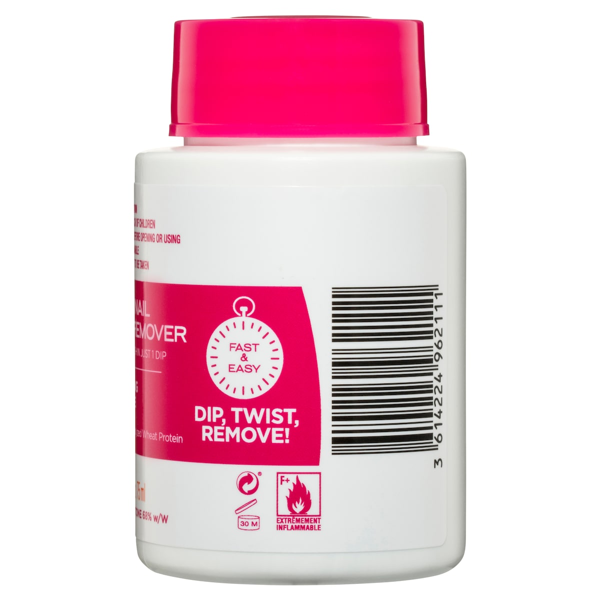 Sally Hansen Instant Nail Polish Remover Pot Strengthening Pink 75Ml
