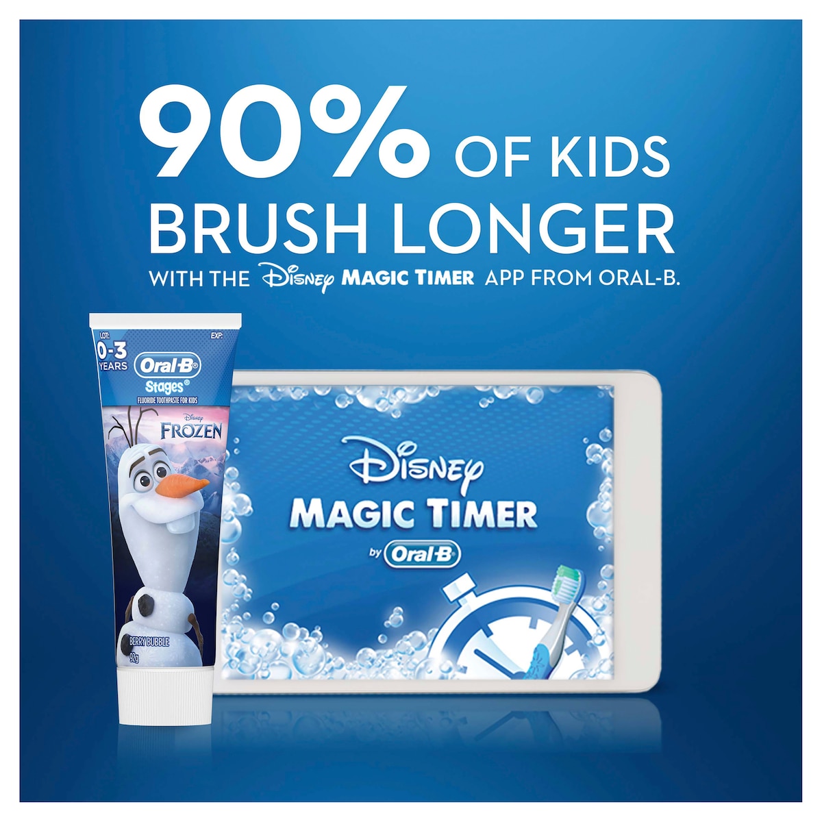 Oral B Kids Olaf 0-2 Years Berry Bubble Toothpaste 92G