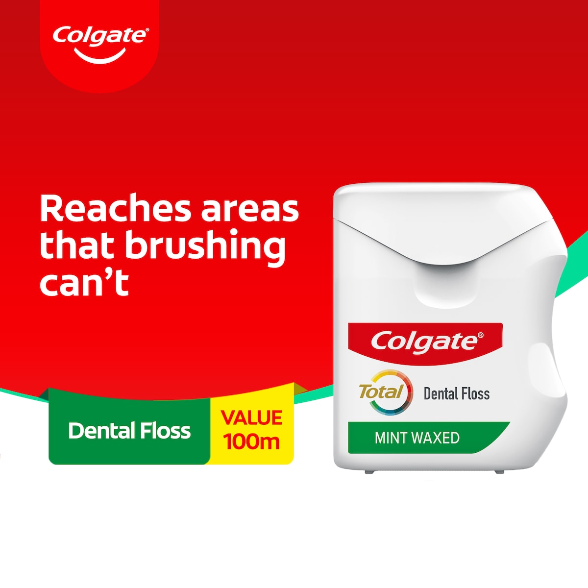 Colgate Total Mint Waxed Dental Floss 100M