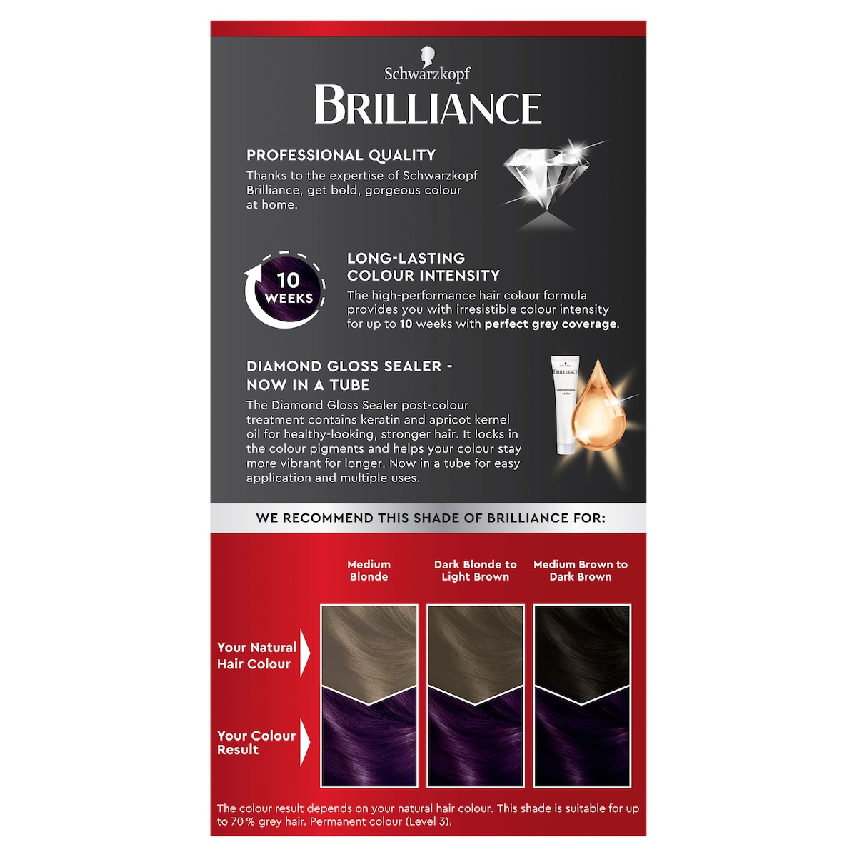 Schwarzkopf Brilliance Permanent Hair Colour 03 Dark Amethyst