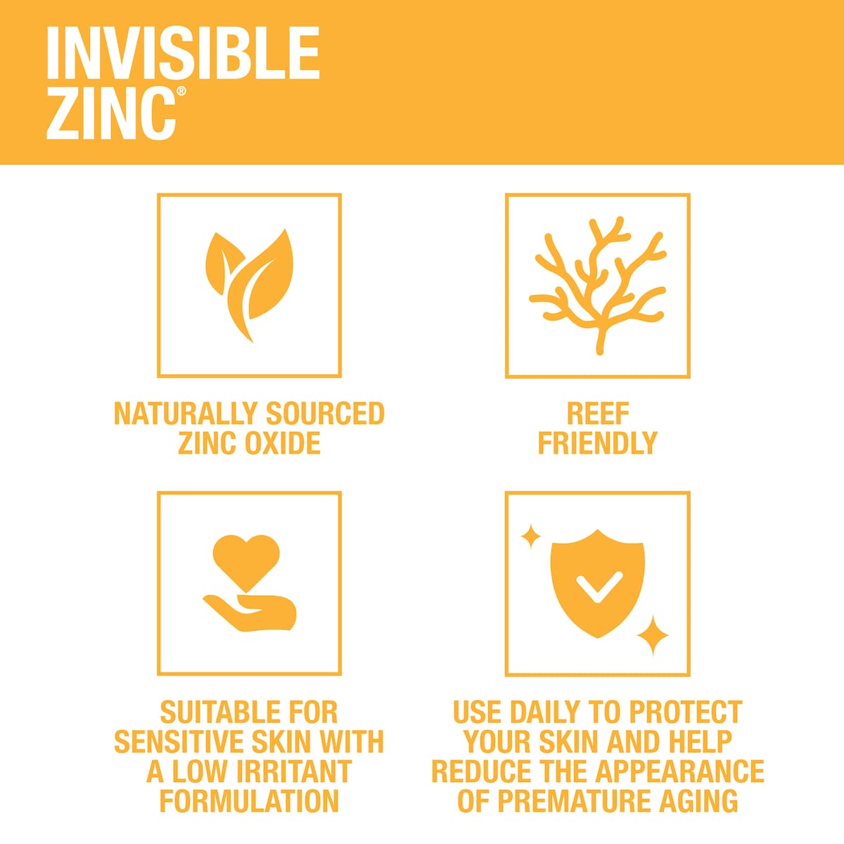 Invisible Zinc Sunscreen 4 Hour Water Resistant Spf50+ 50Ml