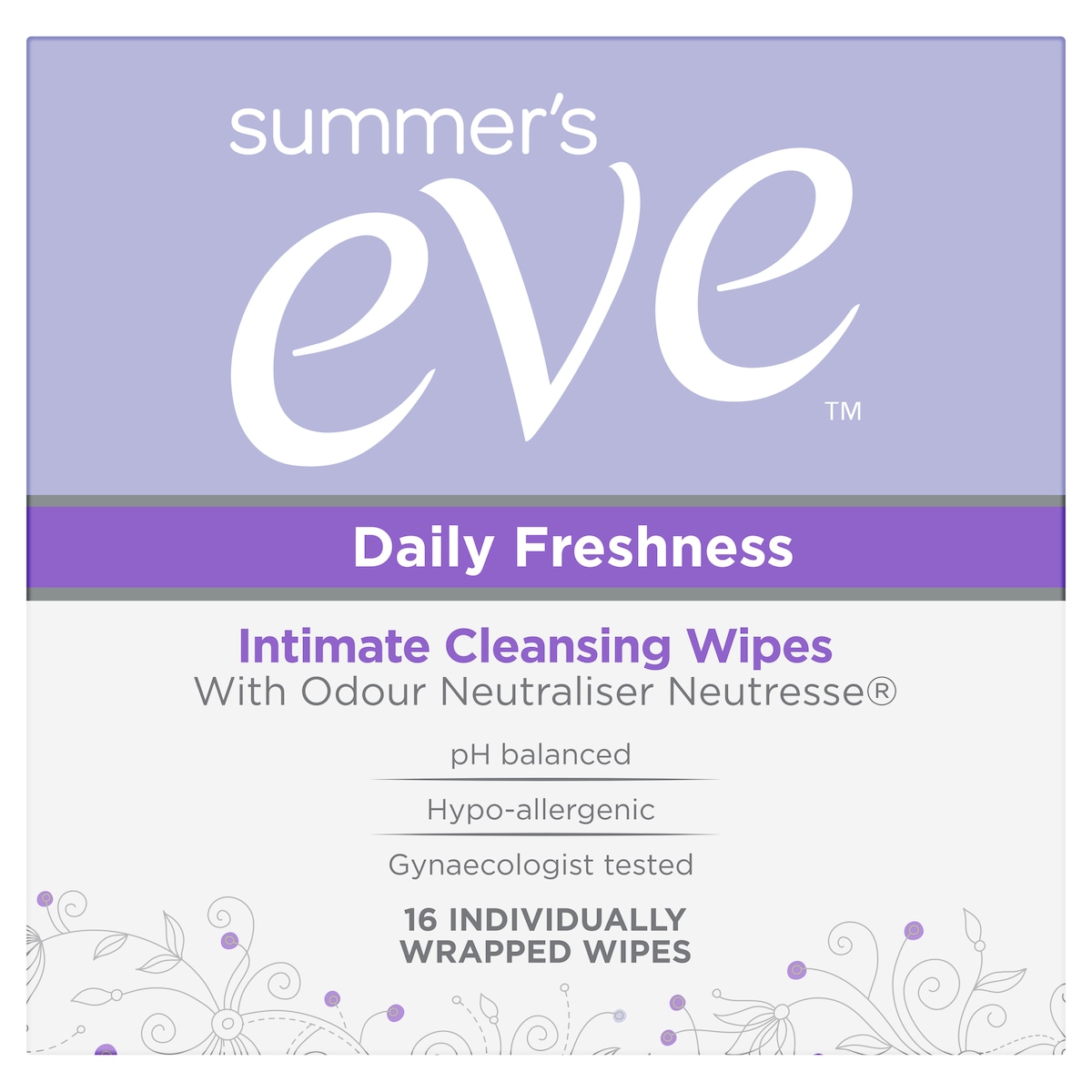 Summers Eve Daily Freshness Intimate Cleansing Wipes 16 Pack