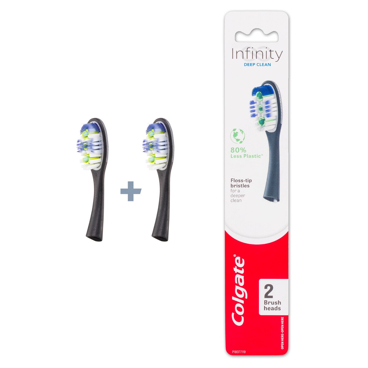 Colgate Infinity Deep Clean Toothbrush Refill 2 Pack