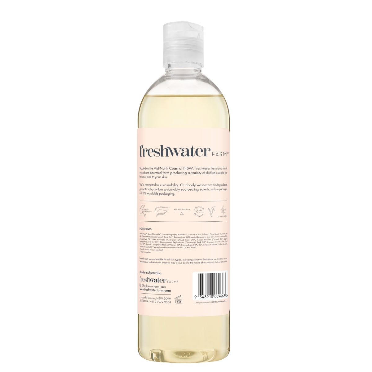 Freshwater Farm Mandarin + Cedarwood Oil Body Wash 500Ml