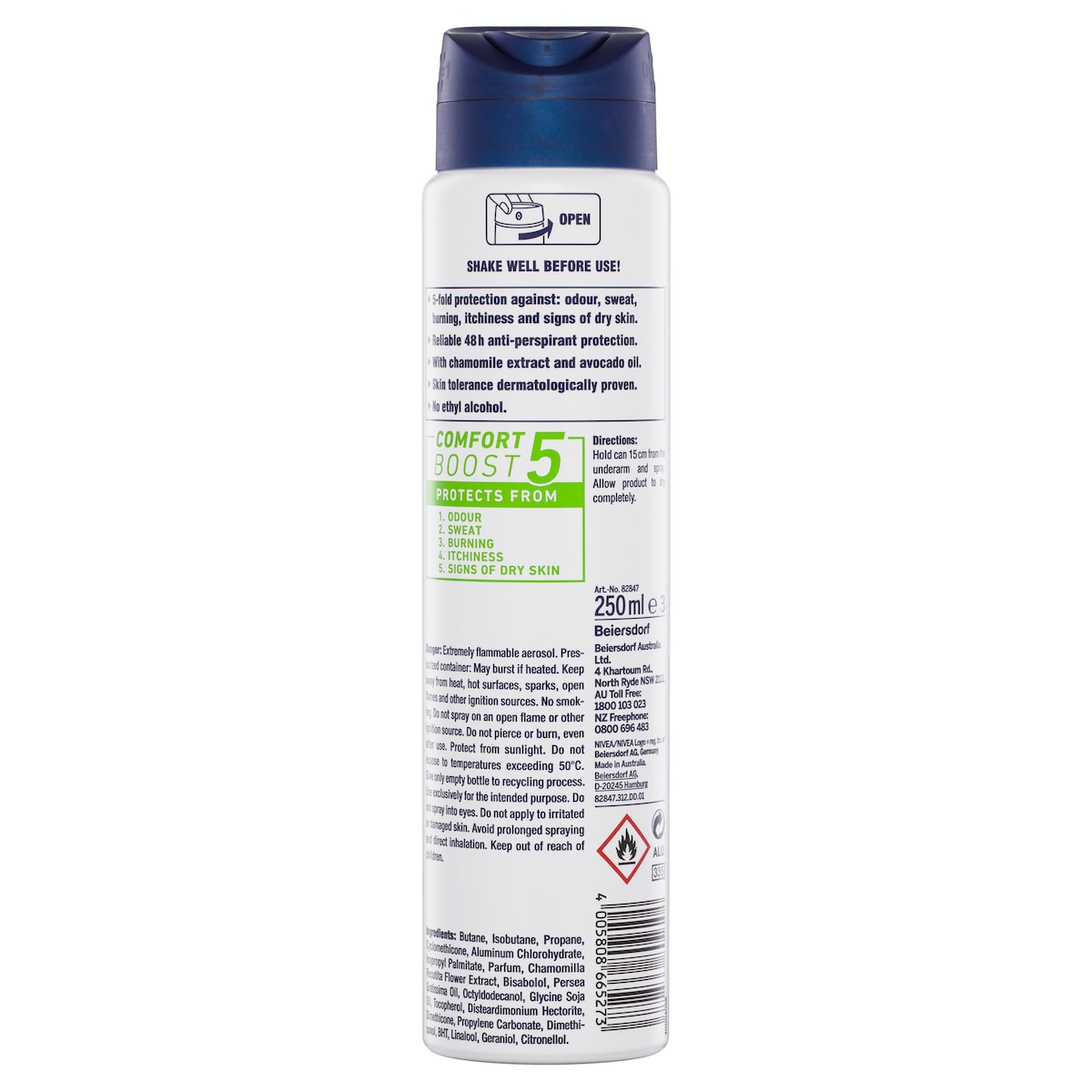 Nivea For Men Anti-Perspirant Deodarant Spray Sensitive Protect 250Ml