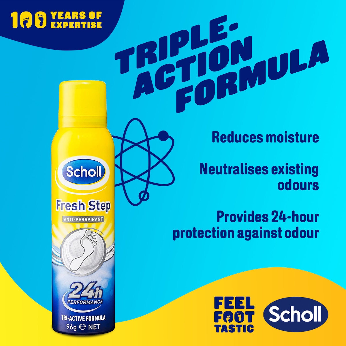 Scholl Fresh Step Anti-Perspirant Foot Spray 96G