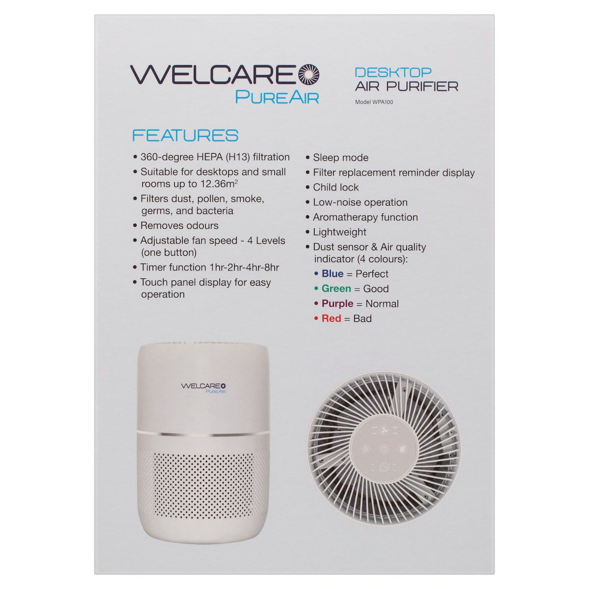 Welcare Pureair Desktop Air Purifier Wpa100