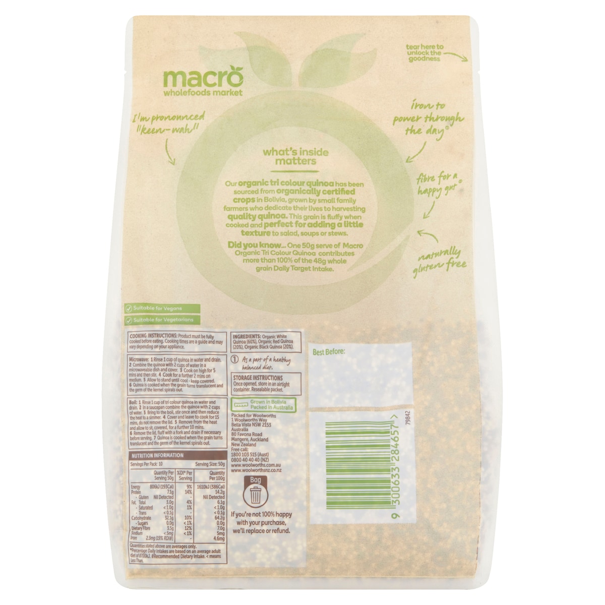 Macro Organic Tri Colour Quinoa 500G