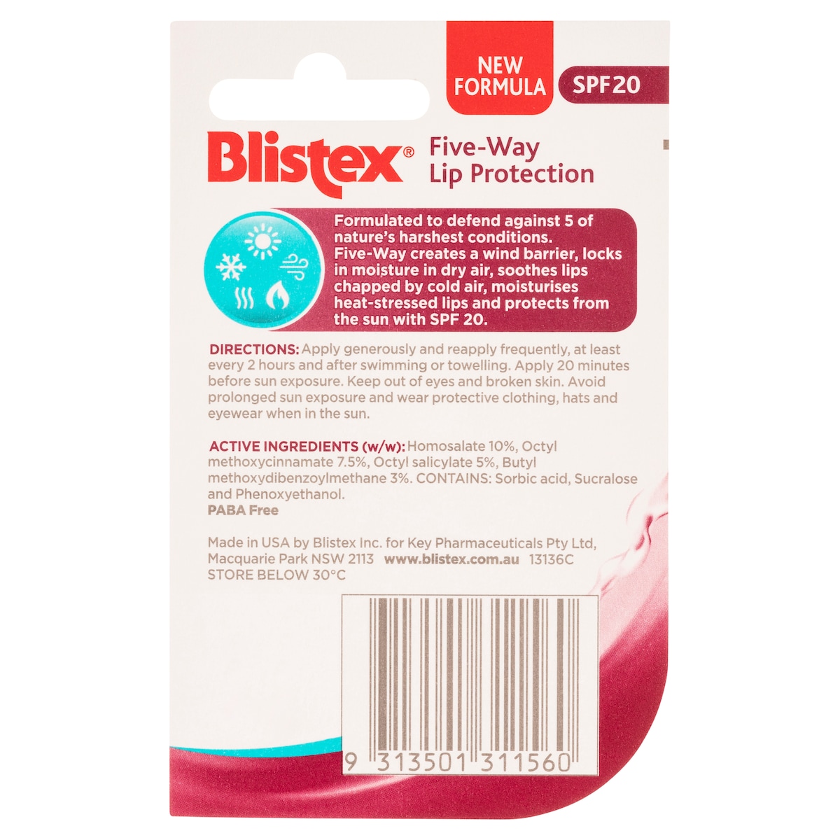 Blistex Five-Way Lip Protection Spf20 4.25G