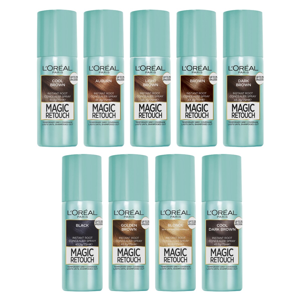 L'Oreal Magic Retouch Temporary Root Concealer Spray Cool Dark Brown 75Ml