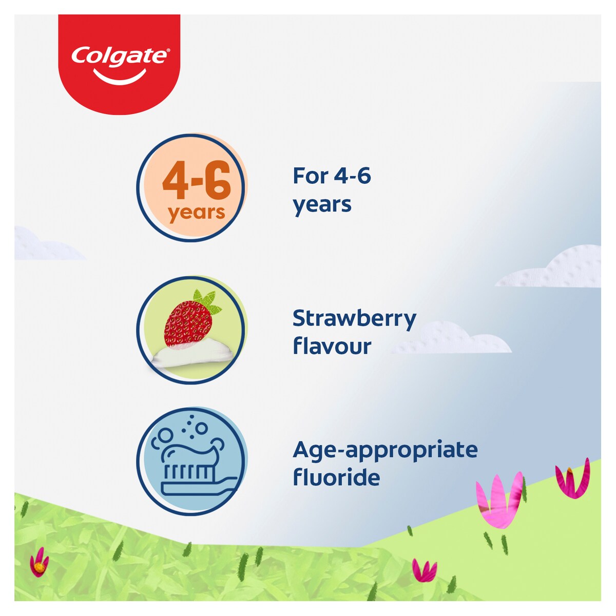 Colgate Kids 4 - 6 Years Fluoride Toothpaste Strawberry 80G