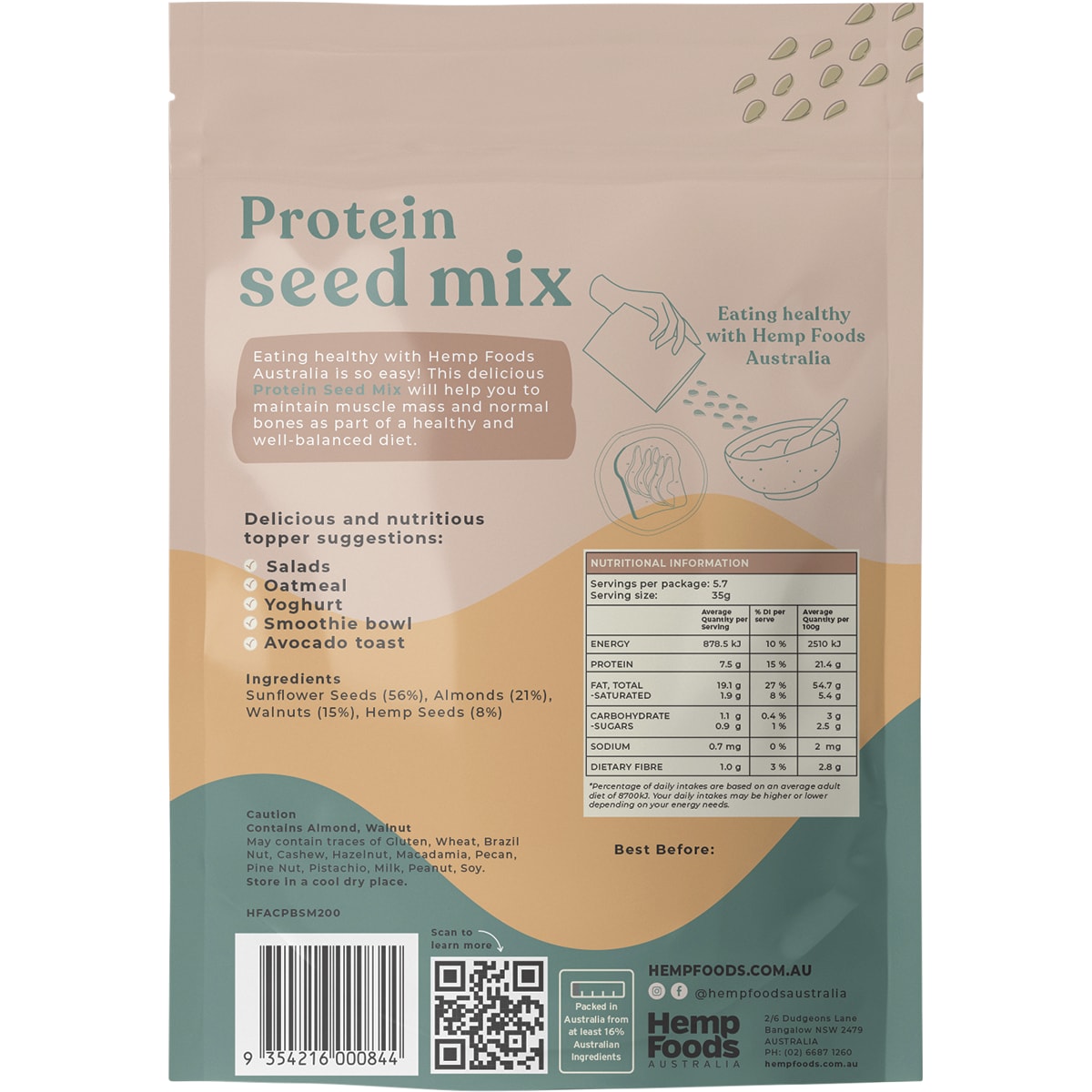 Hemp Foods Australia Protein Seed Mix 200G