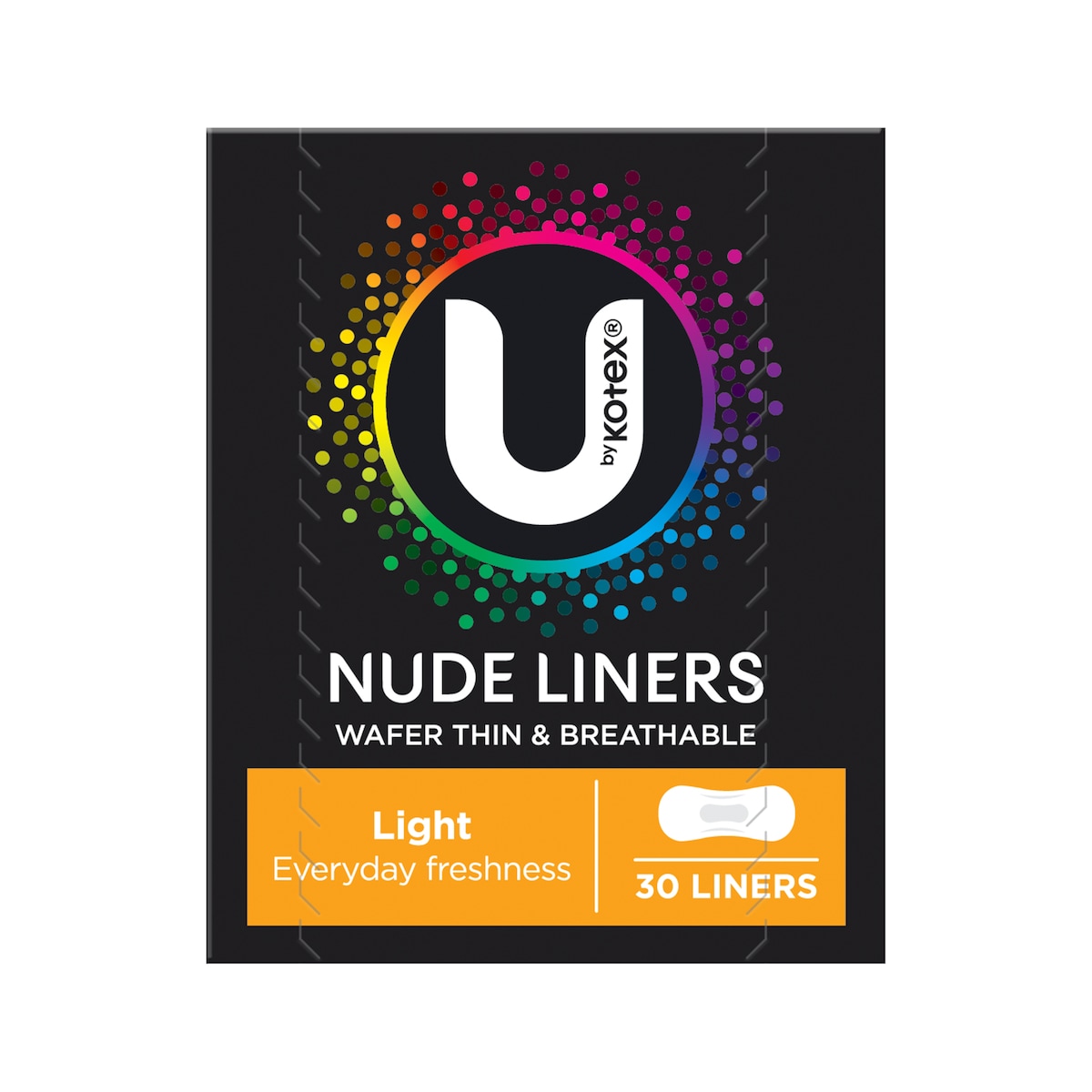 U By Kotex Everyday Liners Nude 30 Pack