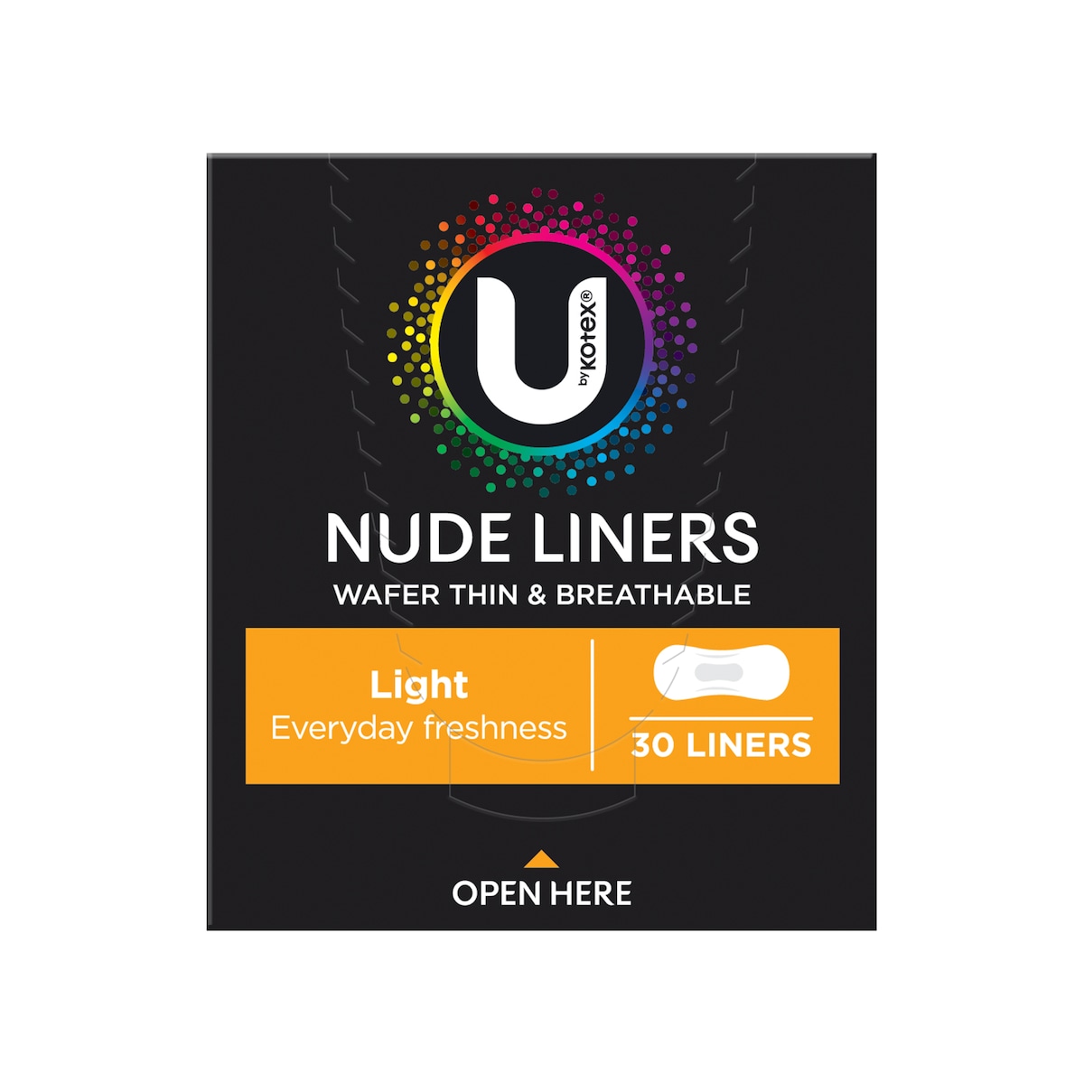 U By Kotex Everyday Liners Nude 30 Pack