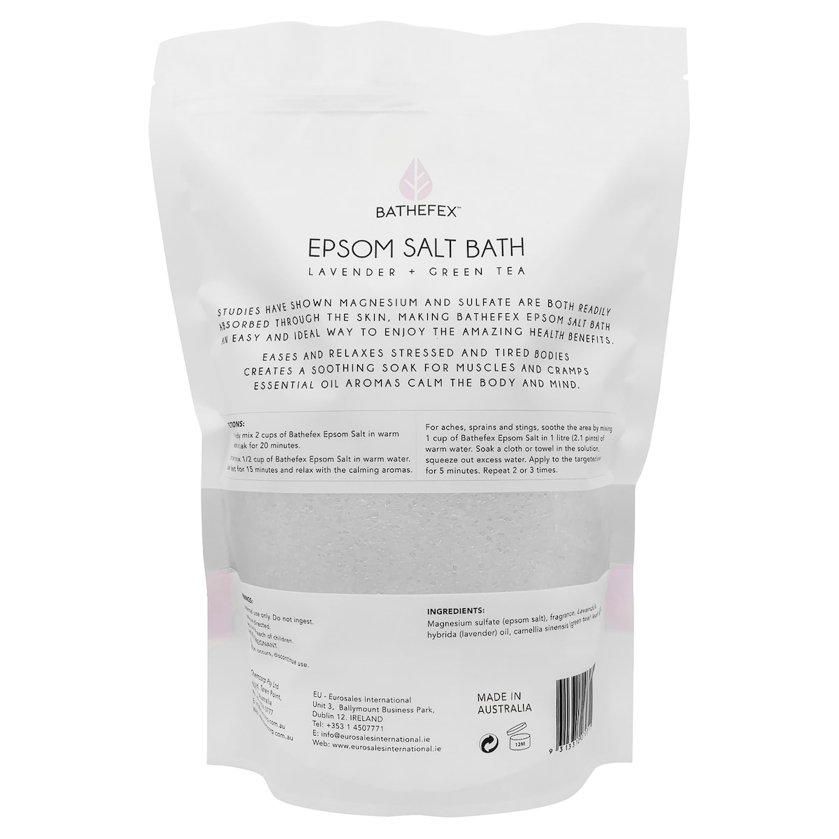 Bathefex Epsom Salt Lavender & Green Tea 1.4Kg