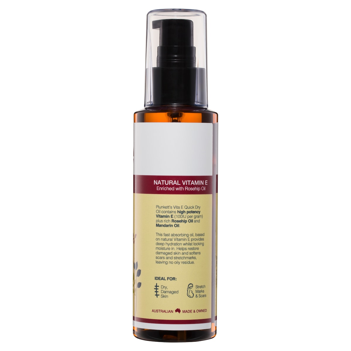 Plunketts Vitae Natural Vitamin E Quick Dry Oil 125Ml