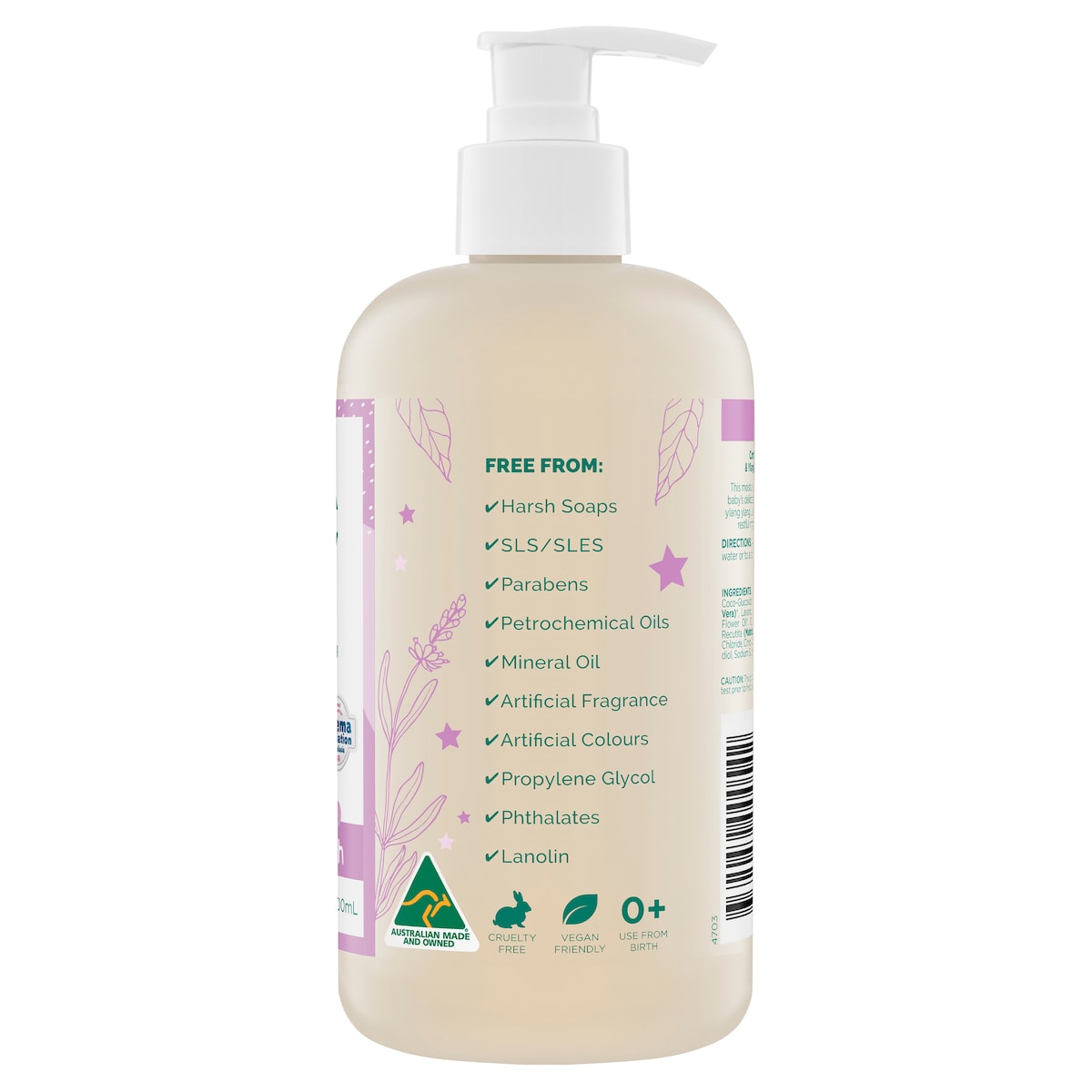 Gaia Natural Baby Sleep Time Bath Wash 500Ml