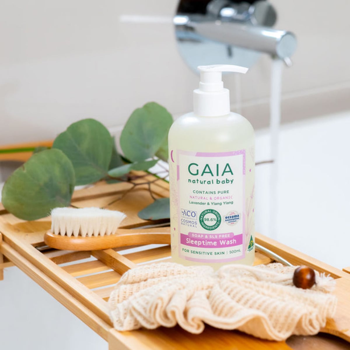 Gaia Natural Baby Sleep Time Bath Wash 500Ml