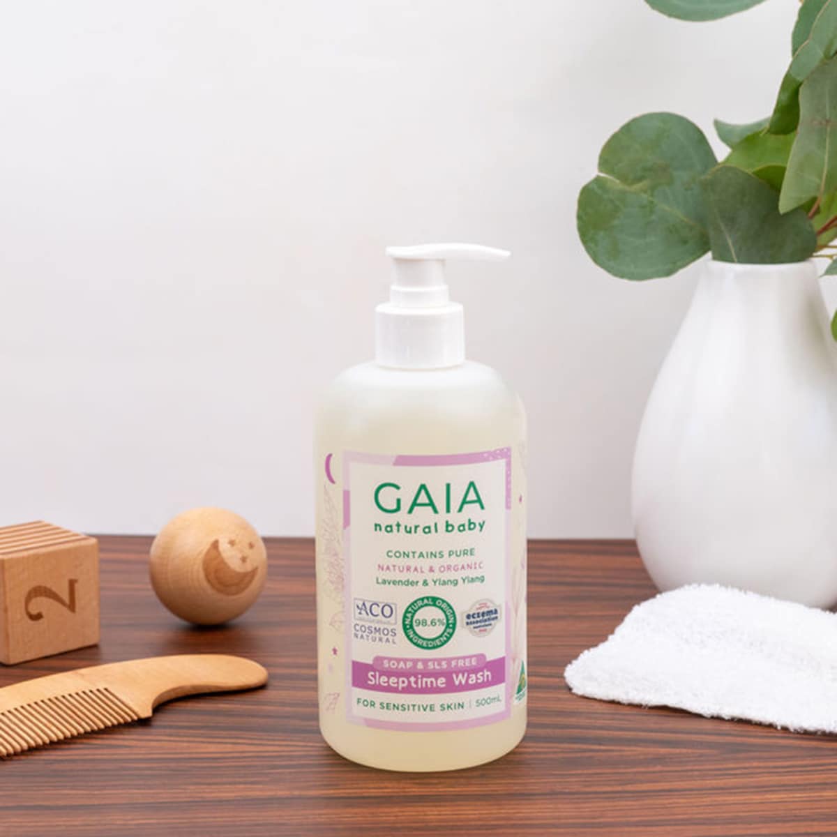 Gaia Natural Baby Sleep Time Bath Wash 500Ml