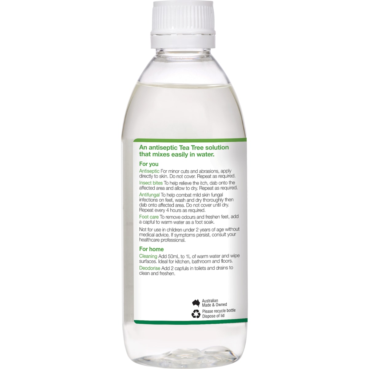 Bosistos Tea Tree Solution 250Ml