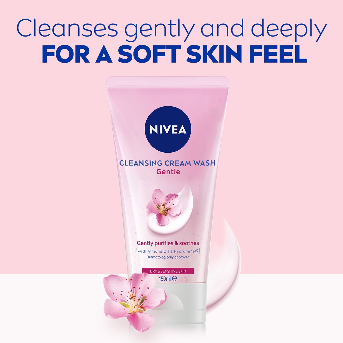 Nivea Gentle Cleansing Cream With Almond Oil 150Ml