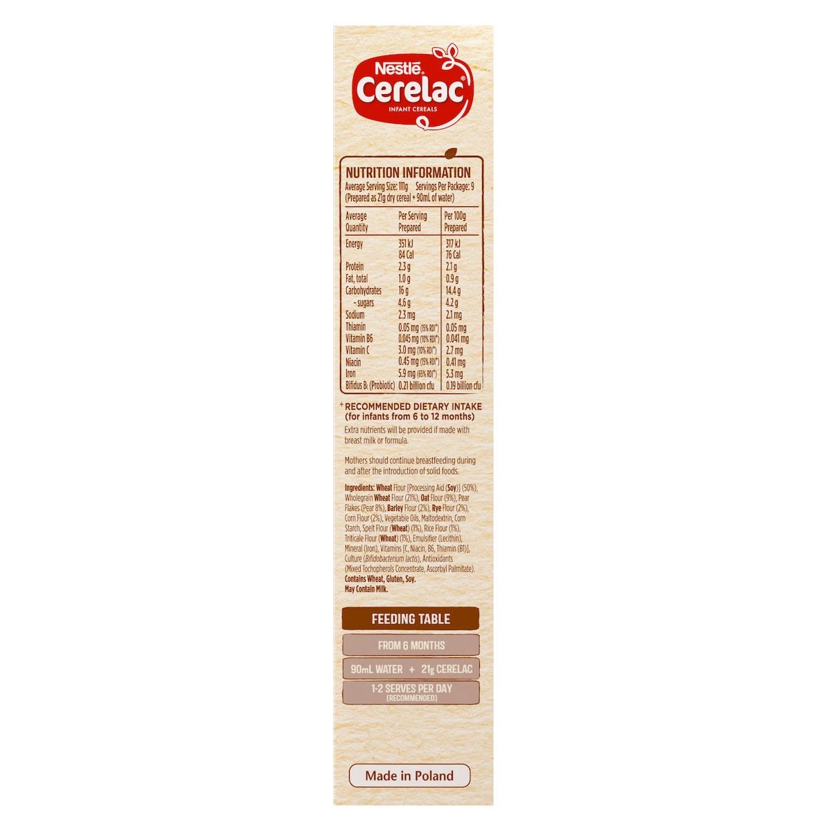 Cerelac Cereal With Pear 8 Months+ 200G