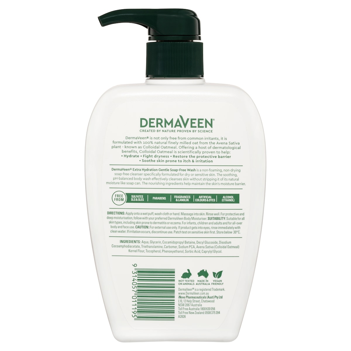 Dermaveen Extra Hydration Gentle Soap Free Wash 500Ml