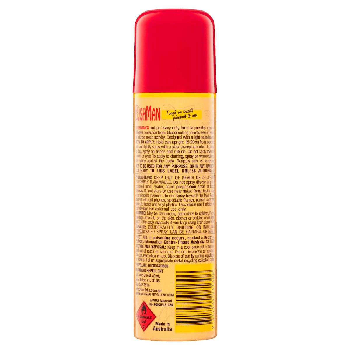 Bushman Ultra Heavy Duty 40% Deet Insect Repellent Aerosol 130G