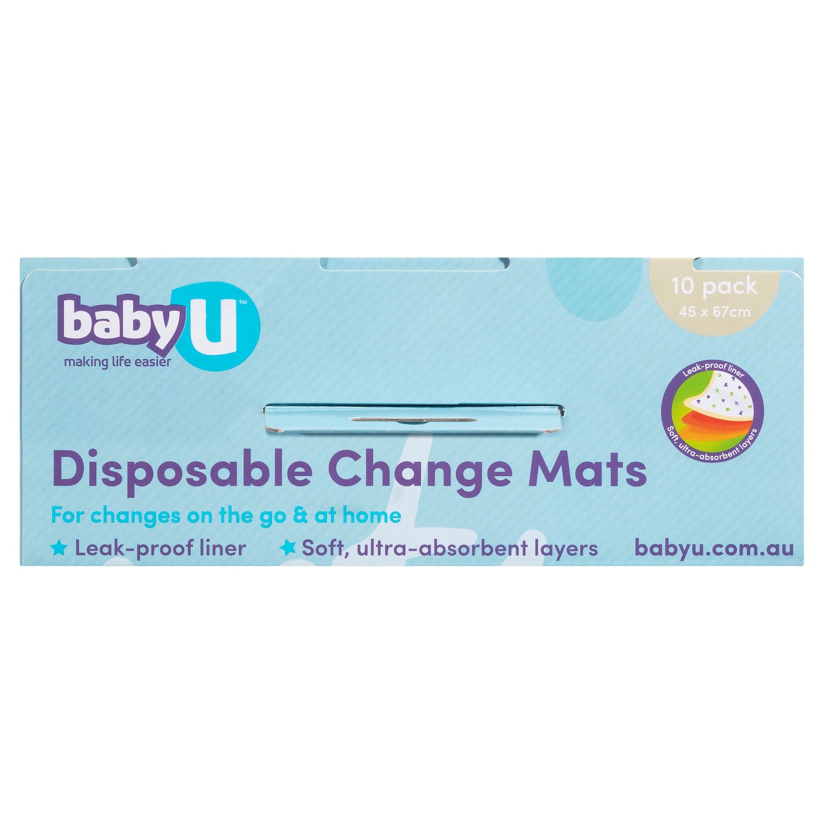 Baby U Disposable Change Mats 10 Pack