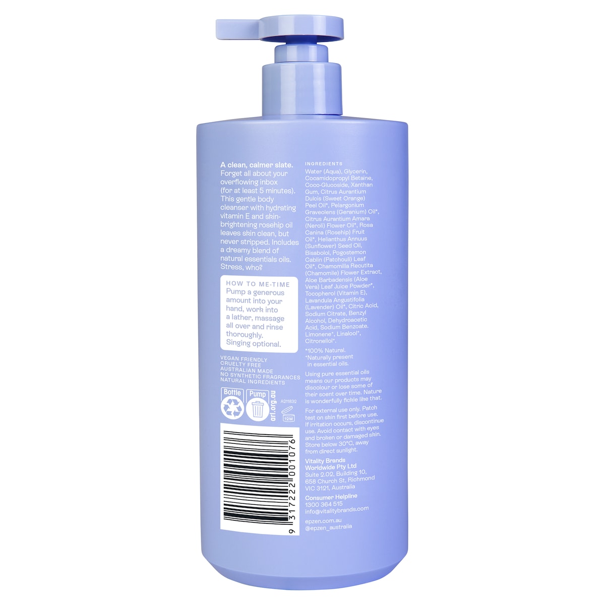 Epzen Calm Cleanse Body Wash 750Ml