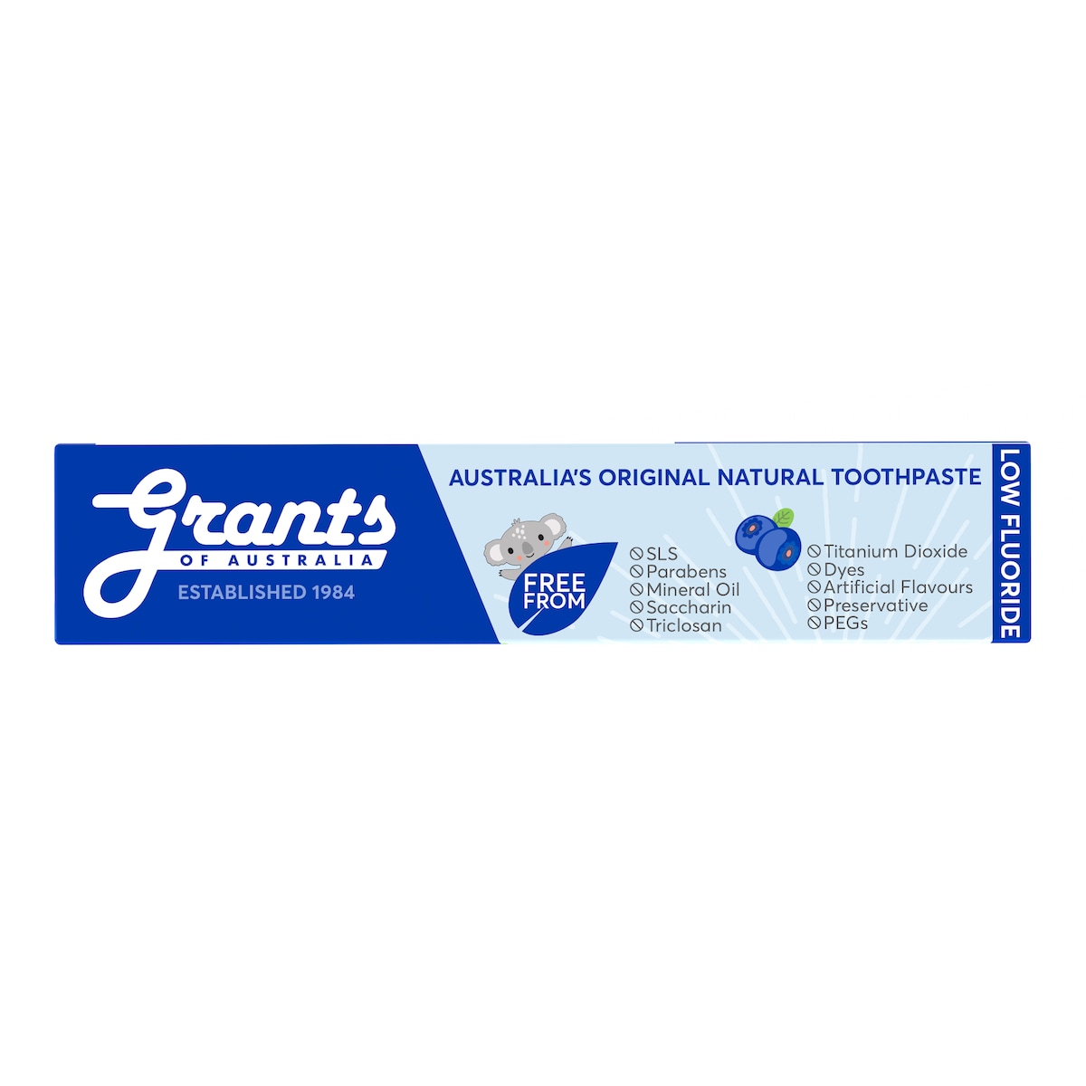 Grants Kids Natural Toothpaste Blueberry Burst With Low Fluoride 75G