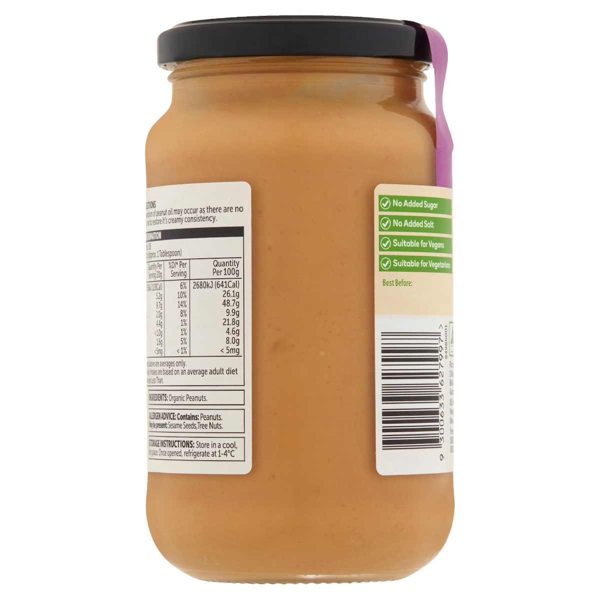 Macro Organic Crunchy Peanut Butter 375G